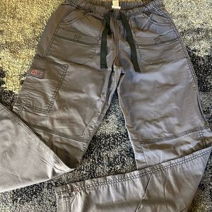 grayish purple with pink brand unidentified good condition scrubs